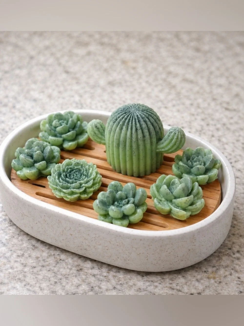 7pc cherry lavender soap set succulents & cactus shea butter based